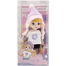 Лялька шарнірна для дівчаток Funny EBO Bambi DH2368B Violet 15 см