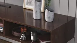 Тумба під TV Невада Ferrum-decor 45x100x38 Чорний метал ДСП Венге Магія 16 мм (FRD-106721) - мініатюра 2