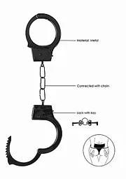 Наручники - Ouch! Beginner's Handcuffs Black - мініатюра 6