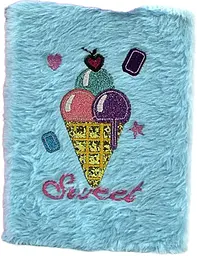 Блокнот пухнастий Sweet, А5, 80 аркушів, клітинка, 70 г/м², жовтий