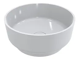 Умивальник Miraggio MARTA 420 (0000695) Miramarble, Глянцевий, Накладний, Білий