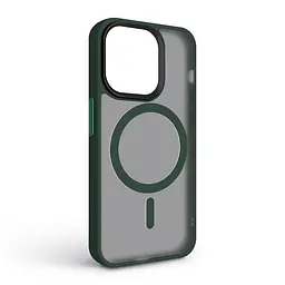 Чехол для Apple iPhone 14 Pro, Uniq MagCase, зеленый, противоударный, панель-накладка с MagSafe, ударопрочный TPU+PC, с магнитом MagSafe, поддержка полноценной беспроводной зарядки, ArmorStandart (ARM75326) - мініатюра 2