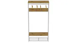 Вішалка модульна підлогова Ferrum-decor Треліс 15 180x90x38 білий ДСП Дуб Артізан 16мм (FRD-104369) - мініатюра 4