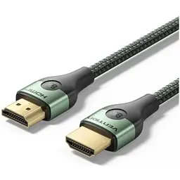 Кабель мультимедійний HDMI M to HDMI M 1.0m 8K60Hz ultra thin cotton braided green Vention (ALOGF)