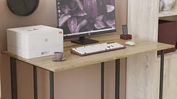 Комп'ютерний стіл Ferrum-decor Ханна 75x140x70 чорний ДСП Дуб Сонома Труфель 16мм (FRD-103523) - мініатюра 3