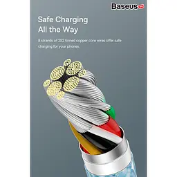Кабель Baseus USB Type-C Dynamic Series Fast Charging Data cabel USB to Type-C 100W 2m White (CALD000702) - миниатюра 15