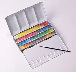 Набір акварельних фарб Sennelier L'Aquarelle, 48 кольорів, метал + 1 пензлик