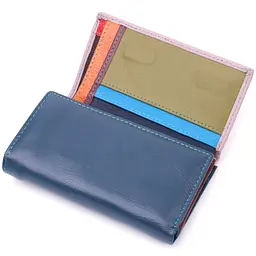 Практичний жіночий гаманець у три складання з натуральної шкіри ST Leather 19445 різнокольоровий - мініатюра 5