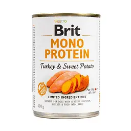 Вологий корм Brit Mono Protein Turkey & Sweet Potato для собак з індичкою та бататом 400 г (арт.100056/529759)