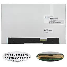 Матриця 13.3" ATNA33AA03 2880 х 1800, 40pin eDP, IPS, DCI-P3 100%, OLED, SLIM без додаткової панелі, глянець, роз'єм справа внизу для ноутбука