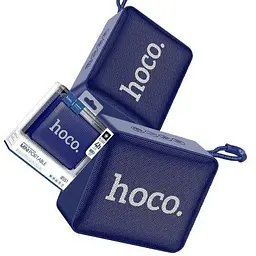 Портативна акустика Hoco Gold brick BS51 бездротова темно-синя - мініатюра 4