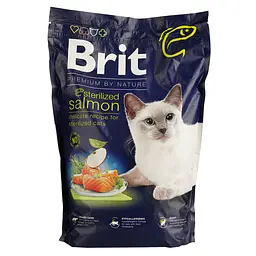 Сухий корм для стерилізованих котів Brit Premium by Nature Cat Sterilized Salmon з лососем 1.5 кг - мініатюра 2