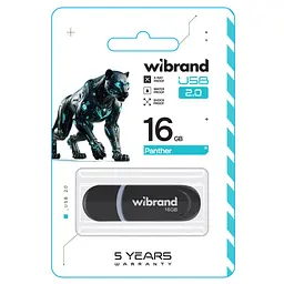 Flash Wibrand USB 2.0 Panther 16Gb Black - мініатюра 2