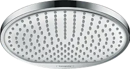 Верхній душ Hansgrohe Crometta S 240 1jet EcoSmart 9л/хв білий хром 26724000, Хром