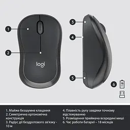 Комплект Logitech MK295 Silent UA Graphite (920-009800) - мініатюра 7