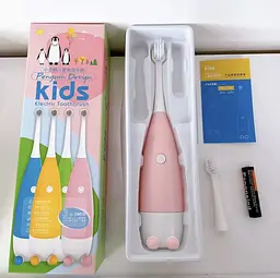Дитяча електрична зубна щітка Пінгвінчик Focus Kids. Рожева - мініатюра 9