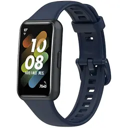 Ремінець DK для Huawei Band 7 Silicone Sport Band Classic (Dark Blue) - мініатюра 2