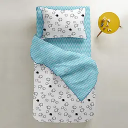 Набір простирадло на резинці Cosas B&G Zigzag 60х120х12 см (SetSheet_ZigBlue_ZigGrey_120x60) - мініатюра 4