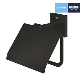 Тримач туалетного паперу Grohe QuickFix Start Cube 411022430 Чорний матовий - мініатюра 3