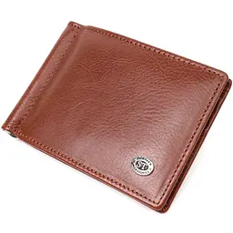 Зручний затискач для грошей із натуральної гладкої шкіри ST Leather 19427 коричневий - мініатюра 5