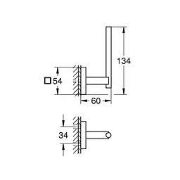 Тримач запасного рулону туалетного паперу Grohe QuickFix Start Cube 40979000 Хром - мініатюра 2