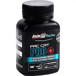 Вітамінна добавка AnimAll VetLine Pac Cat PRO для котів і кішок 100 таблеток - мініатюра 2