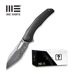 Ніж складаний туристичний WE Knife Ignio Mystery Box Ignio Mystery Box, (8.39 см) Damasteel (Hakkapella) / 6AL4V Titanium чорний - мініатюра 10