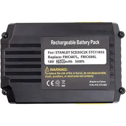 Акумулятор до електроінструменту PowerPlant для STANLEY 18V 2.5Ah Li-ion (FMC687L) (TB921119) - мініатюра 3