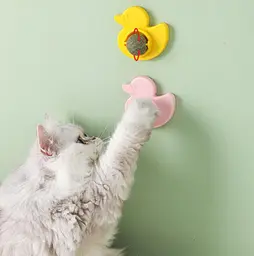 Іграшка з м'ятою для котів Качечка 10812 7,7х7,4х3,5 см зелена - мініатюра 3