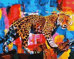 Картина за номерами "Яскравий леопард" 40x50см KHO4338