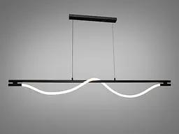 Люстра стельова LED Diasha SY9609-L1600BK Шланг, 20W, чорний, для коридору та вітальні - мініатюра 2