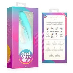 Вібратор-кролик із вагінальним відростком Good Vibes Only - Lisa Thrusting Rabbit Vibrator with G-Spot Stimulator - мініатюра 9