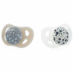 Пустушка Twistshake Pastel Grey White (2шт) 0-6 міс, силіконова (78594)