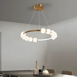 Люстра Nordic Pearl з плафонами-перлинками на 3 режими | Line F | Арт. SG33