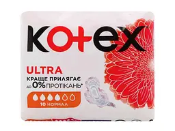 Прокладки гігієнічні KOTEX 10 шт 4 краплі Ultra Normal
