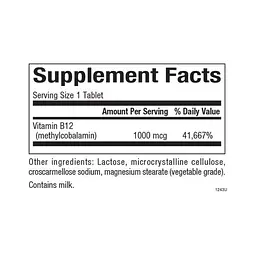 Вітаміни Natural Factors B12 Methylcobalamin 1000 мкг 90 пігулок - мініатюра 2