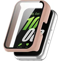 Чохол-накладка DK для Samsung Galaxy Fit3 (R390) Пластик Gloss Glass Full Cover (pink) - мініатюра 3