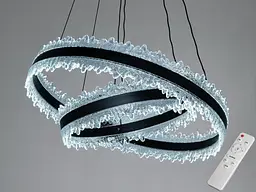 LED-люстра для вітальні Diasha D8751-600+400BK, чорна, 140W, 7700 lm - мініатюра 2