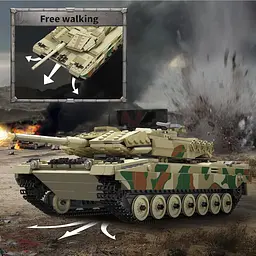 Конструктор танк   на радіокеруванні Mould King танк ЛЕОПАРД  LEOPARD  2 Tank  для дорослих та дітей військова техніка  1091 деталь - мініатюра 5
