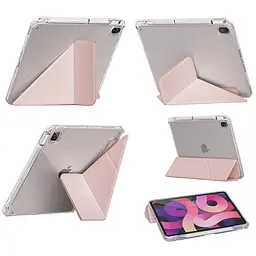Обкладинка BeCover Ultra Slim Origami Transparent з кріпленням Apple Pencil для Apple iPad Air 4/5 2020/2022 10.9" Pink (711104) - мініатюра 3