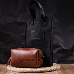 Косметичка невеликого розміру з гладкої шкіри на блискавці Серце Grande Pelle 16762 світло-коричнева - мініатюра 10