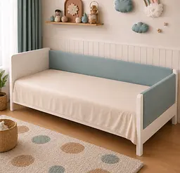 Дитяча постільна білизна MIRSON LITTLE KIDS фланель Milk/Menthol 110х160см (2200012800270) - мініатюра 8