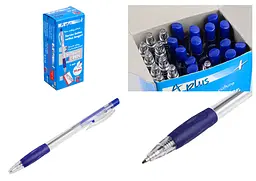 Ручка пластикова кулькова на кнопці A+BALL PEN, 1.0 мм, синя, 24 шт.
