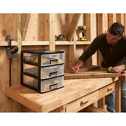 Ящик Stanley Essential L вертикальний з 3 висувними секціями пластмасовий 34x25x32 см (STST40712-1) - мініатюра 4