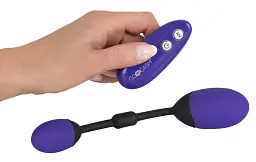 Віброяйце GoGasm Vibrating Pussy Ass Balls фіолетовий - мініатюра 3