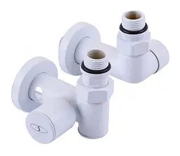 Набір кутових кранів Solomon TEN 7777 1/2" з американкою White 30412