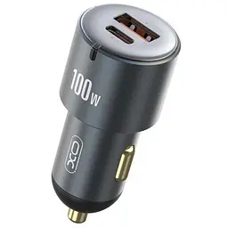 Автозарядне 100W XO CC47 Shared USB-A + USB-C QC PD3.0 - мініатюра 2
