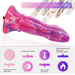 Фалоімітатор для секс-машин Hismith 10.3″ Silicone Monster Dildo Series, система кріплення KlicLok т - мініатюра 4