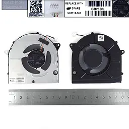 Вентилятор кулер для HP Pavilion 16-AB 16T-AB TPN-W161, (5V, N63219-001, FQU0 DFS5K22B056732) - мініатюра 3