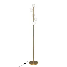Торшер напольний Levistella 7529834-5 BRONZE, 5 плафонів, металевий корпус, білий скляний абажур, сучасний стиль для дому